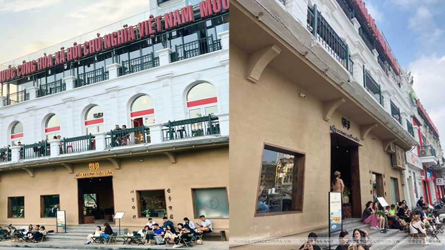 Xu hướng thi công sơn cát nghệ thuật cho quán café