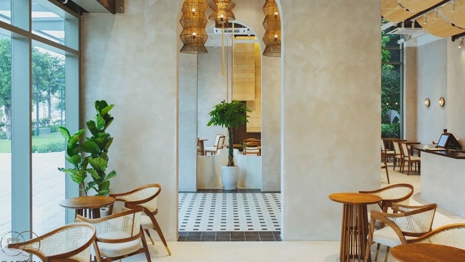 Xu hướng thi công sơn cát nghệ thuật cho quán café