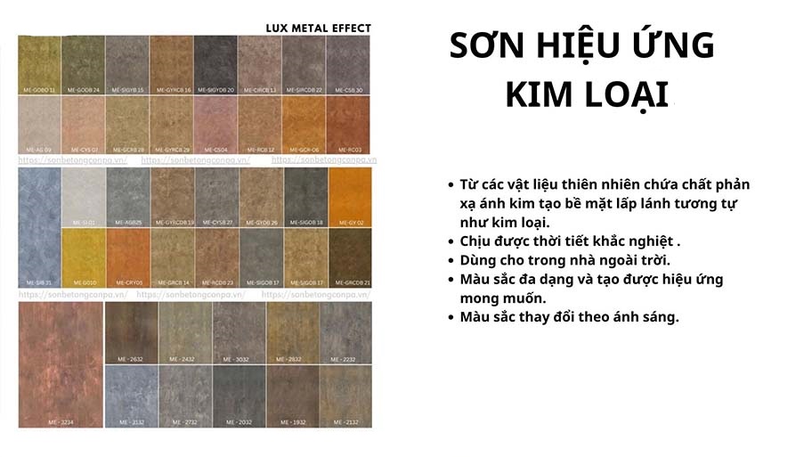 Thi công sơn hiệu ứng kim loại – Những điều cần lưu ý.