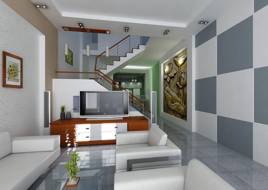 Tư vấn cách phối màu sơn đẹp cho phòng khách nhà ống