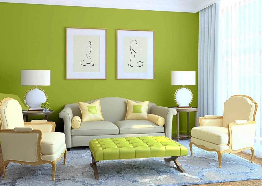 Tư vấn cách phối màu sơn đẹp cho phòng khách nhà ống