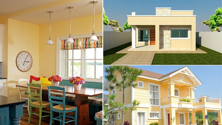 [25+] Mẫu sơn nhà màu vàng kem tuyệt đẹp