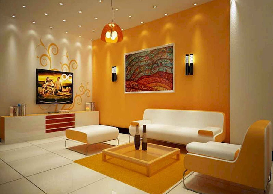 Tư vấn cách phối màu sơn đẹp cho phòng khách nhà ống