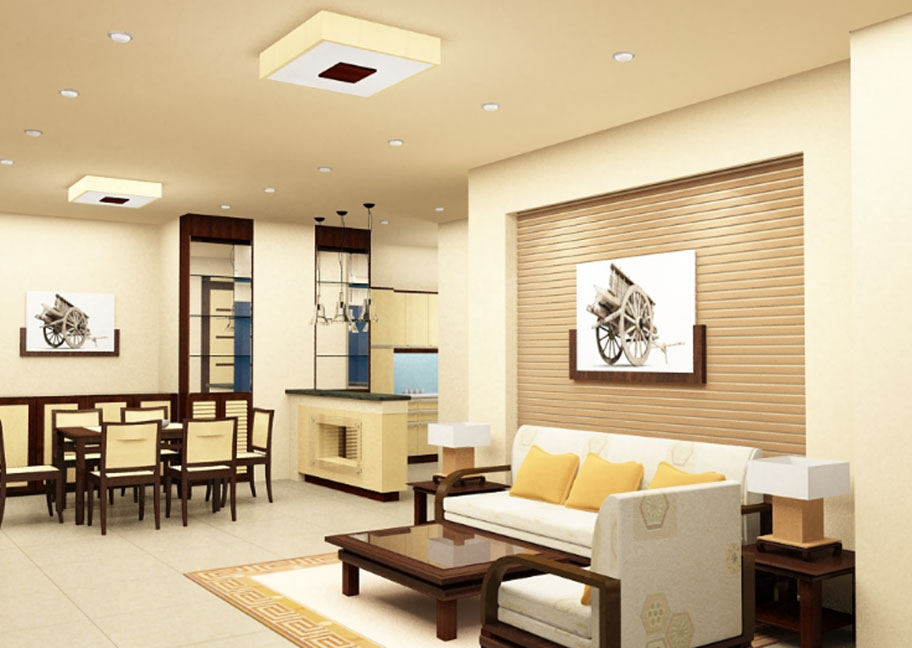 Tư vấn cách phối màu sơn đẹp cho phòng khách nhà ống