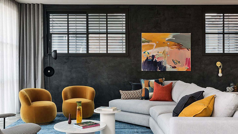 Tư vấn cách phối màu sơn đẹp cho phòng khách nhà ống